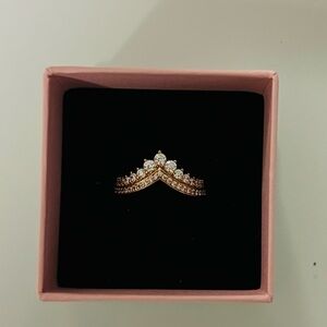 Pandora Gold and Silver Crown Ring